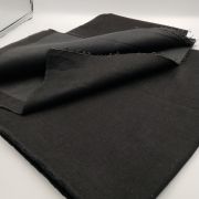 Black lightweight cotton denim fabric – soft breathable jean material by yard (145 cm / 57″)
