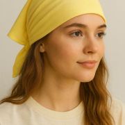 Yellow cotton voile fabric – soft lightweight sheer lining & summer clothing fabric by yard