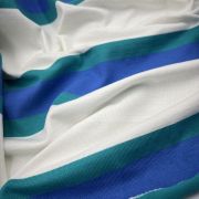Jersey fabric striped blue white cotton knit fabric t shirt fabric soft stretch summer fabric by the yard suprem fabric