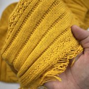 Yellow summer knitted fabric lightweight summer jersey soft breathable stretch fabric for dresses tops beachwear drapey textile by yard