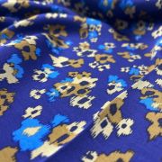 Satin viscose fabric – blue floral dress & skirt fabric