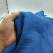 Blue cotton muslin fabric – soft double gauze for baby blankets