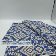 Cotton viscose fabric – navy floral dress & blouse material by yard