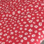 Red Floral Viscose Fabric – Soft Drapey Material by Yard (150 cm / 59")