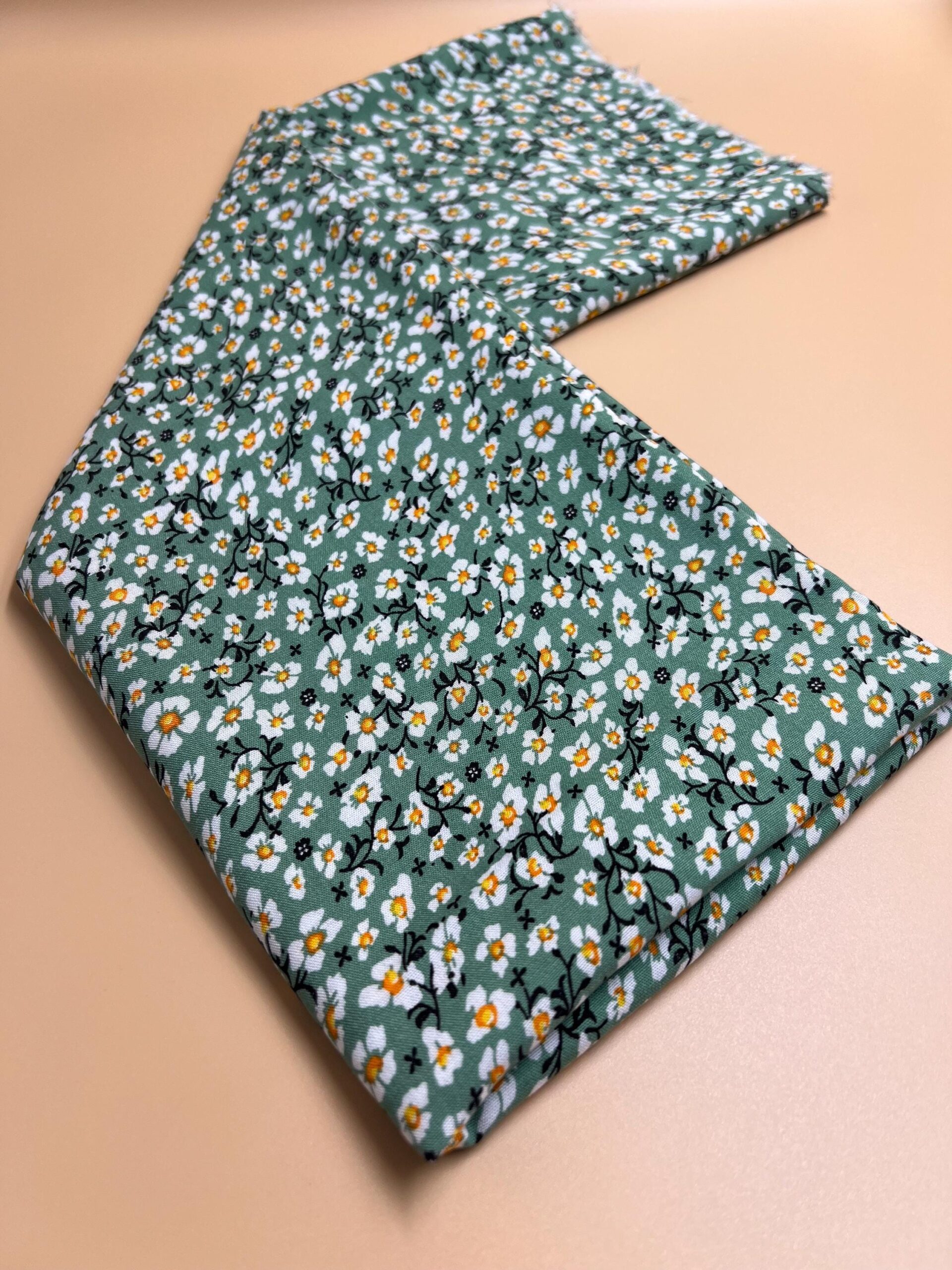 Floral cotton viscose fabric by the yard, lightweight printed viscose for dresses skirts blouses, breathable sewing fabric 150 cm wide – view 19
