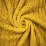 Yellow Summer Jersey Knit Fabric by the Yard, Soft Breathable Stretch Dress Fabric, (150 cm / 59") Wide
