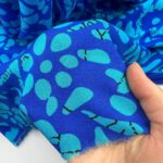 Blue Printed Viscose Fabric by the Yard, Soft Drapey Breathable Dress Fabric, (150 cm / 59") Wide, Premium Bursa Quality