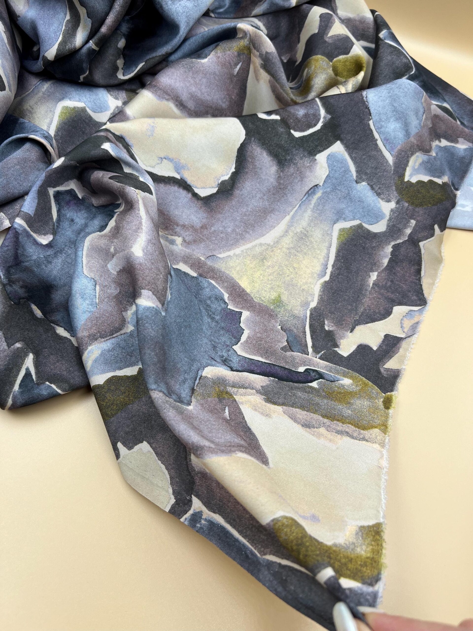 Twill Satin Fabric by the Yard, Soft Drapey Dress and Evening Wear Fabric, (150 cm / 59") Wide, Premium Bursa Quality – view 10