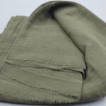Olive Green Double Gauze Muslin Fabric by the Yard, Baby Clothing Blanket Fabric, (150 cm / 59") Wide