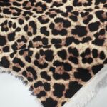 Leopard Viscose Fabric by the Yard, Soft Drapey Animal Print Dress Fabric, (150 cm / 59") Wide, Premium Bursa Quality