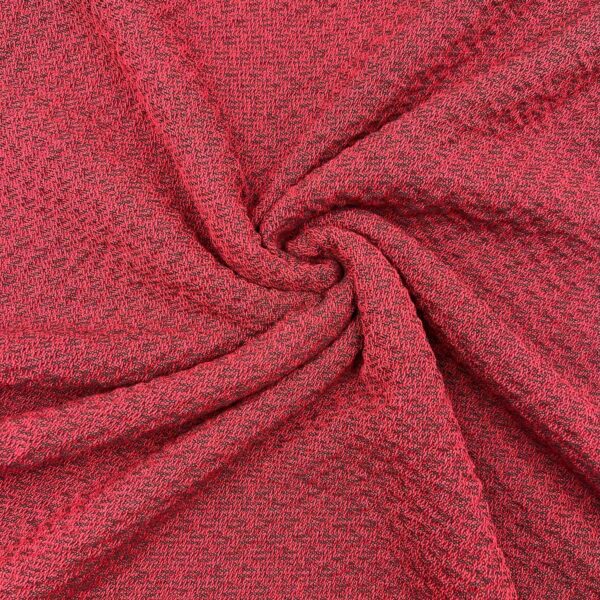 Red Crinkle Fabric by the Yard, Soft Textured Woven Dress and Blouse Fabric, (150 cm / 59") Wide, Premium Bursa Quality