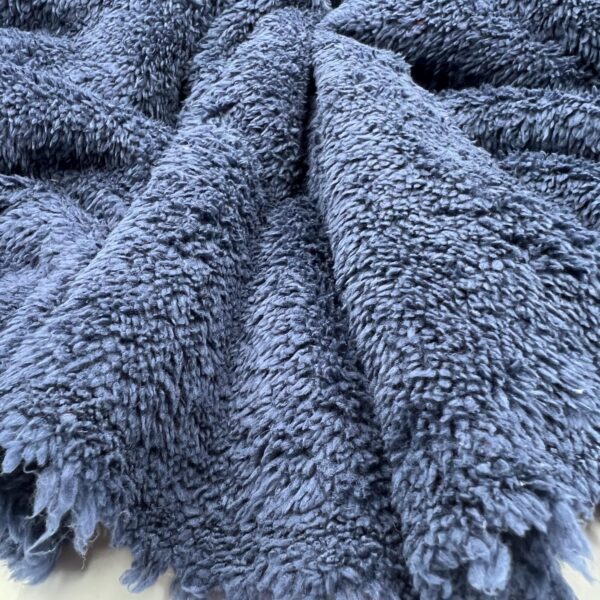 Navy Double Sided Welsoft Plush Fabric by the Yard, Thick Cozy Faux Fur Fabric, (180 cm / 71") Wide, Sold by the Meter