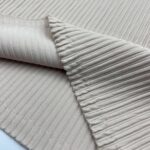 Cream Beige Ribbed Knit Fabric by the Yard, Soft Stretch Top and Dress Fabric, (150 cm / 59") Wide, Sold by the Meter