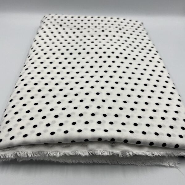 Polka Dot Viscose Cotton Fabric by the Yard, Soft Drapey Dress and Blouse Fabric, (150 cm / 59") Wide