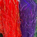 Luxury Feather Embroidered Sequin Tulle Fabric by the Yard, 150 cm Wide, Beaded Mesh Fabric for Evening Dress, Party Gown & Couture