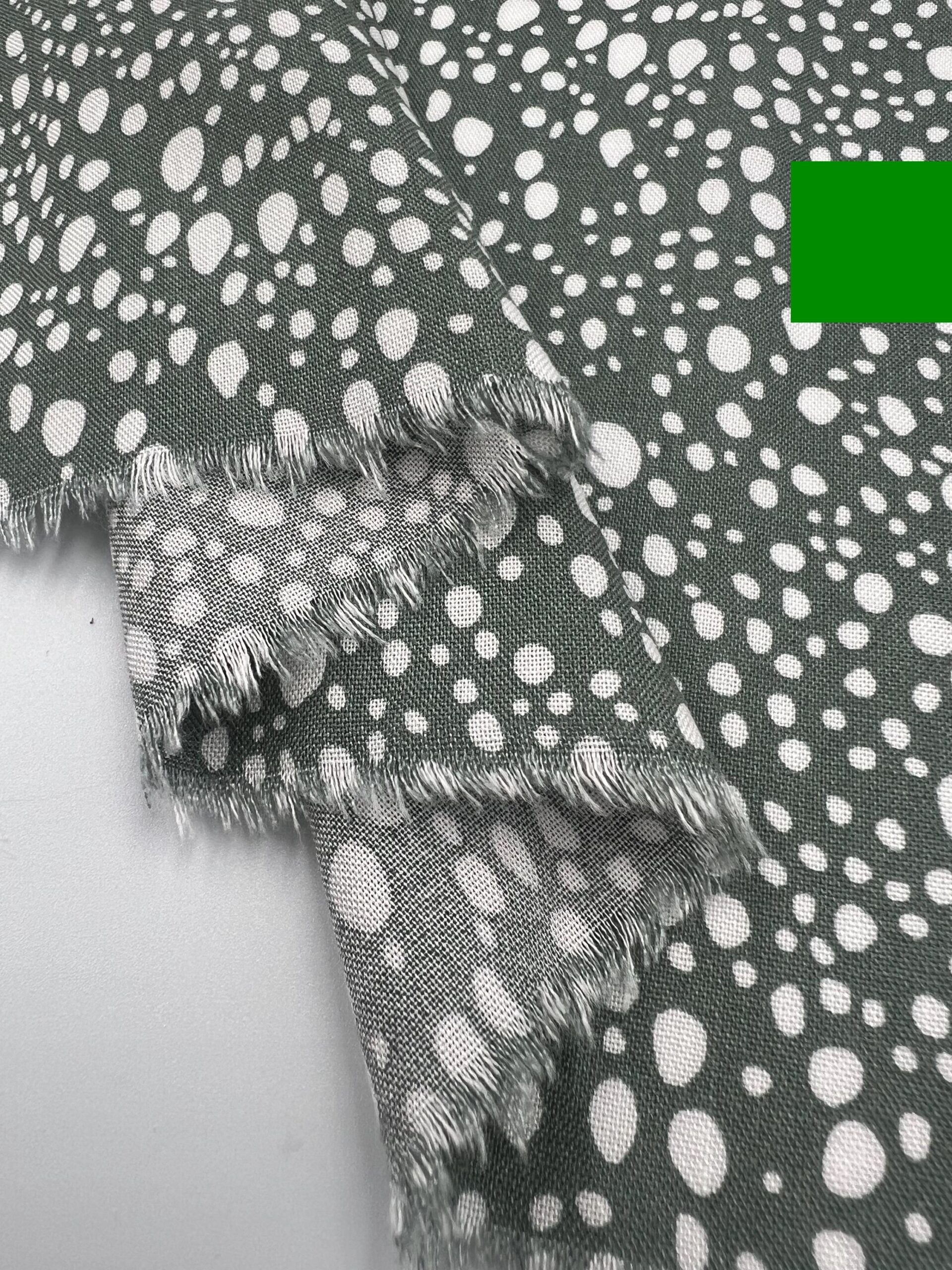 Sage Green Polka Dot Viscose Fabric by the Yard, Soft Cotton Blend Dress Fabric, (150 cm / 59") Wide – view 9