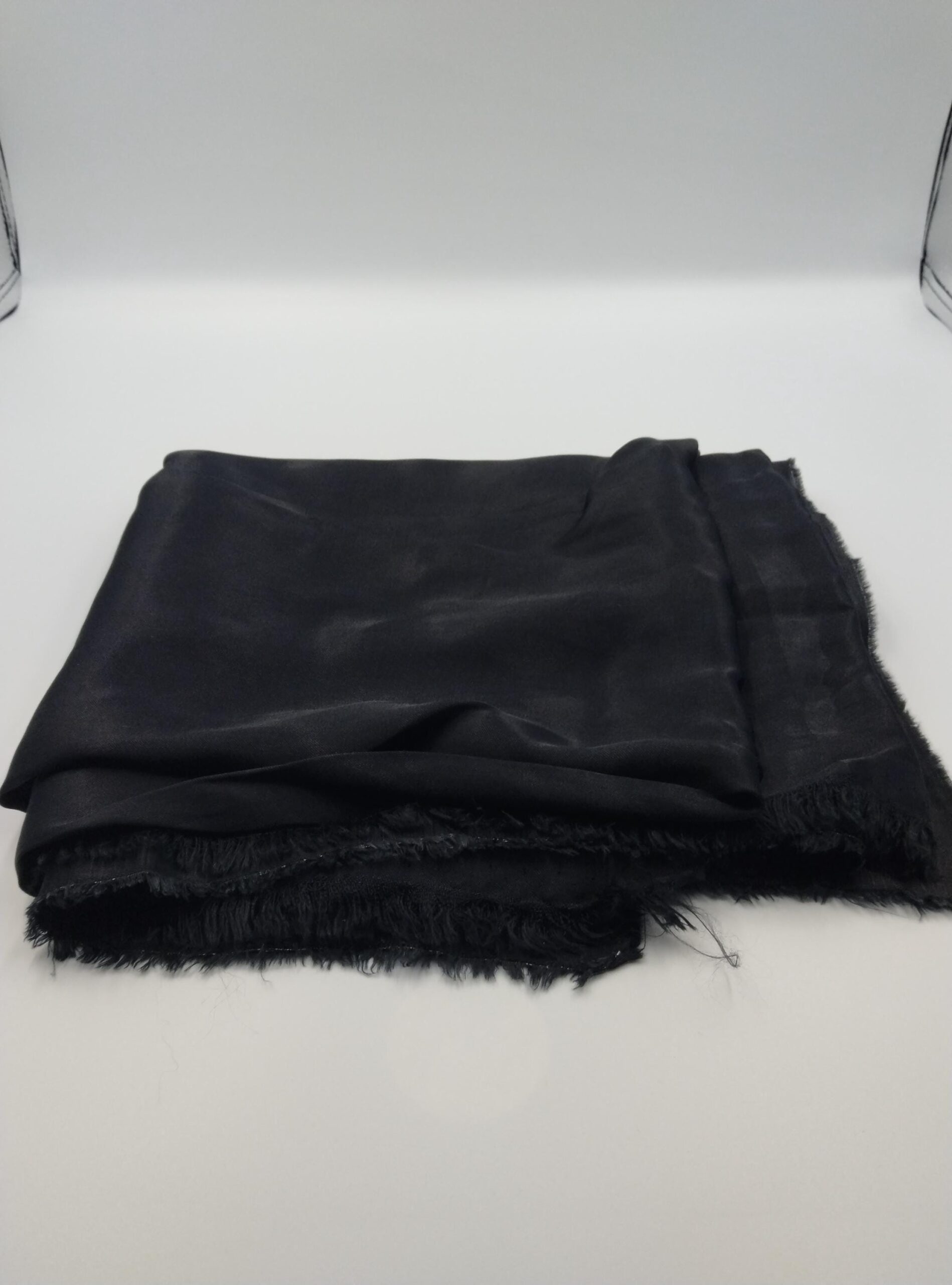 Black Organic Cotton Poplin Fabric by the Yard, Lightweight Natural Shirting Fabric, (150 cm / 59") Wide – view 2