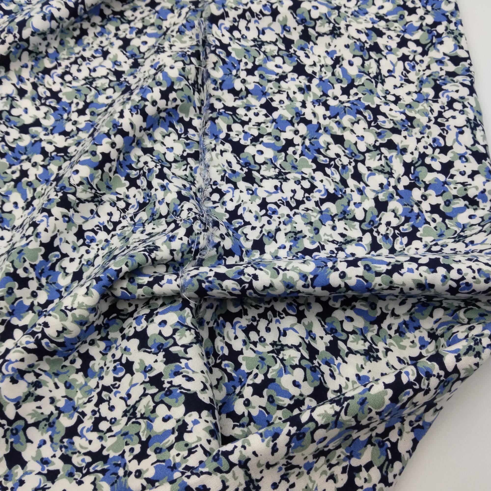 Floral Viscose Cotton Fabric by the Yard, Lightweight Breathable Summer Dress Fabric, (150 cm / 59") Wide – view 2