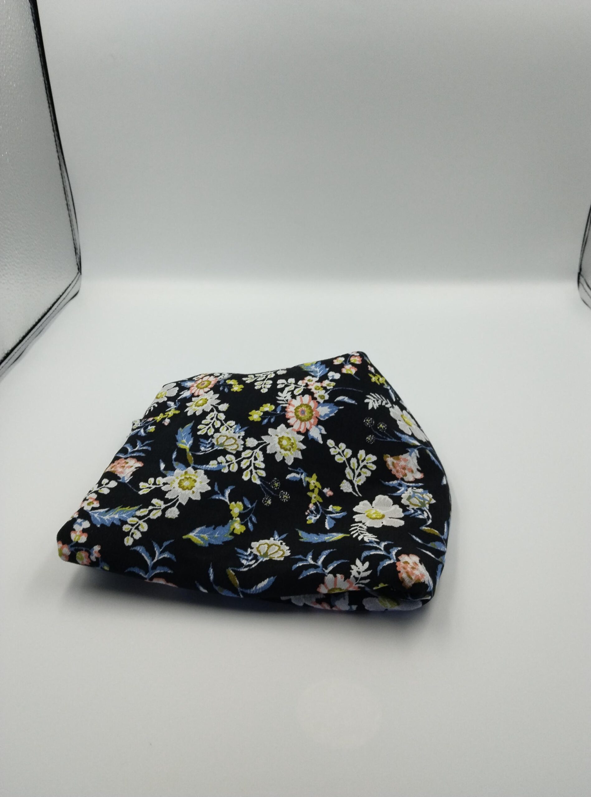 Floral Crinkle Viscose Cotton Fabric by the Yard, Lightweight Drapey Dress Fabric, (140 cm / 55") Wide – view 11