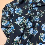 Floral Satin Fabric by the Yard, Soft Drapey Elegant Dress and Skirt Fabric, (150 cm / 59") Wide, Premium Bursa Quality