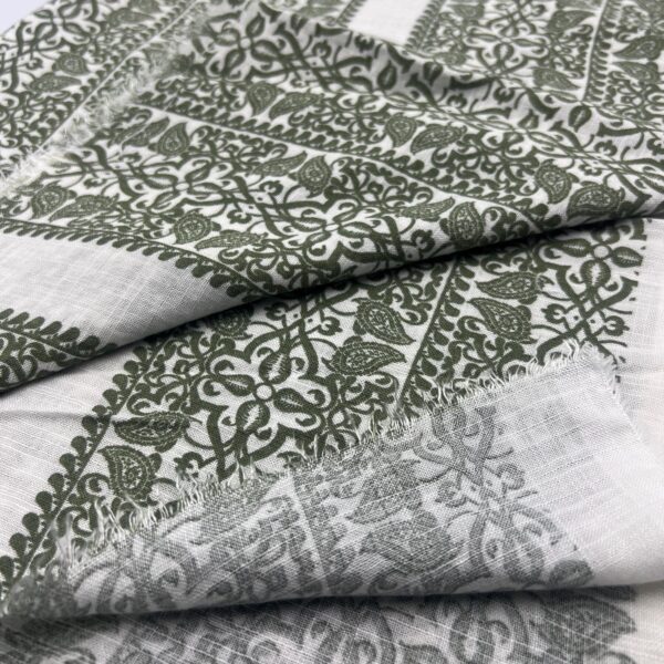 Organic Cotton Linen Fabric by the Yard, Soft Drapey Natural Sewing Fabric, (150 cm / 59") Wide, Premium Bursa Quality